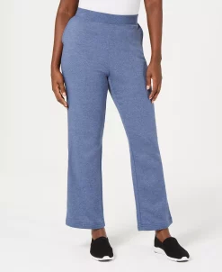 Karen Scott Fleece Knit Mid-rise Solid Pull-On Pants, Created For Macy's