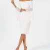 Adrianna Papell Women's Off-The-Shoulder Beaded Dress