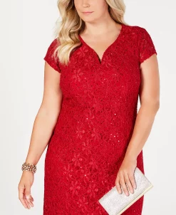 Connected Plus Size Sequined Lace Gown -Anne Klein Sales Store 10177664 fpx