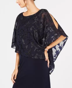 Connected Metallic-Capelet Sheath Dress 8 Connected Metallic-Capelet Sheath Dress -Anne Klein Sales Store 10183699 fpx