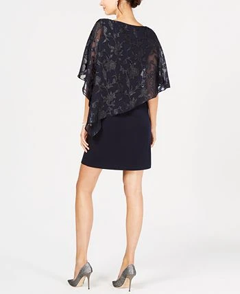 Connected Metallic-Capelet Sheath Dress 2 Connected Metallic-Capelet Sheath Dress - Image 2