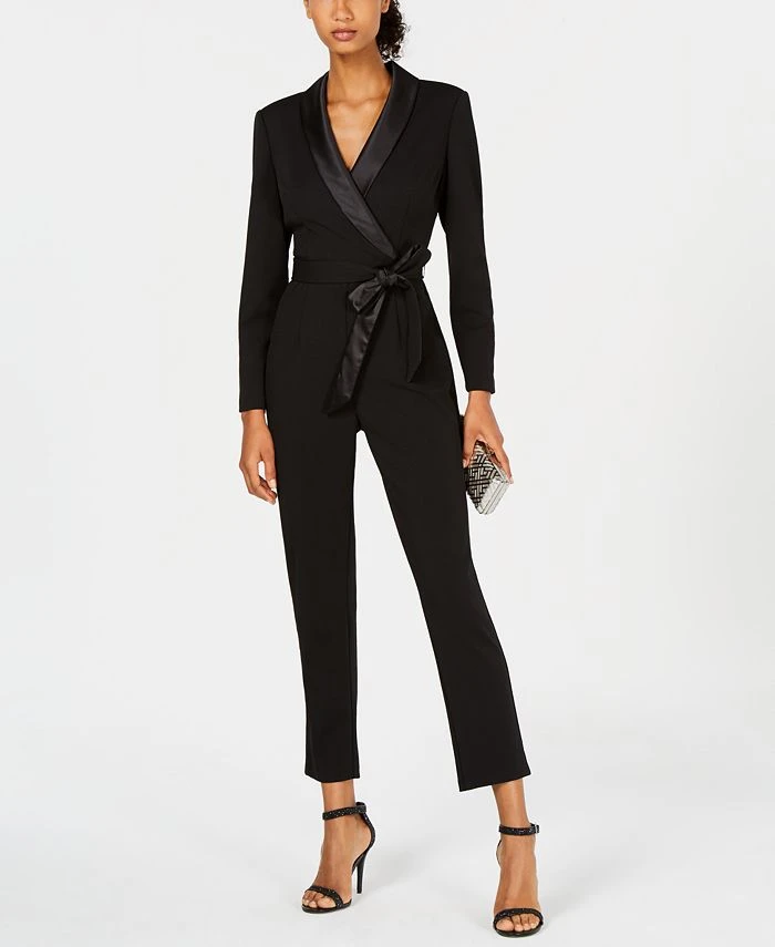 Adrianna Papell Tuxedo Jumpsuit 1 Adrianna Papell Tuxedo Jumpsuit