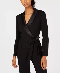 Adrianna Papell Tuxedo Jumpsuit 8 Adrianna Papell Tuxedo Jumpsuit -Anne Klein Sales Store 10187463 fpx