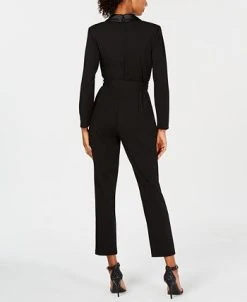 Adrianna Papell Tuxedo Jumpsuit 7 Adrianna Papell Tuxedo Jumpsuit -Anne Klein Sales Store 10187464 fpx