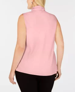 Bar III Trendy Plus Size Bow-Neck Blouse, Created For Macy's -Anne Klein Sales Store 11538734 fpx