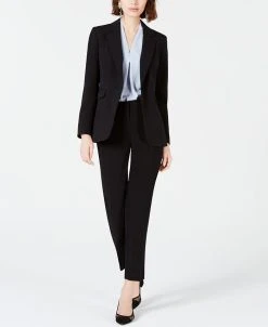 Bar III Women's One-Button Jacket, Straight-Leg Pants & Blouse, Created For Macy's