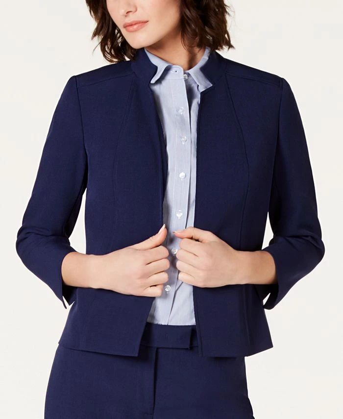 Anne Klein Star-Collar Open-Front Blazer 1 Anne Klein Star-Collar Open-Front Blazer
