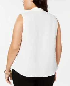Bar III Trendy Plus Size Inverted-Pleat Top, Created For Macy's -Anne Klein Sales Store 12147341 fpx