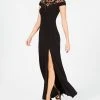 Adrianna Papell Women's Papell Sequin Embellished Illusion-Lace Gown