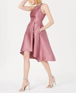 Adrianna Papell Rhinestone High-Low Dress 8 Adrianna Papell Rhinestone High-Low Dress -Anne Klein Sales Store 12627332 fpx