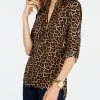 Michael Kors Leopard-Print Top, Regular And Petite Sizes