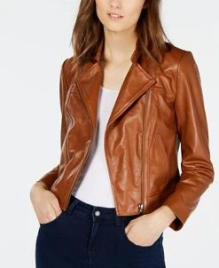 Michael Kors Leather Moto Jacket, Regular & Petite Sizes -Anne Klein Sales Store 13839458 fpx