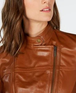 Michael Kors Leather Moto Jacket, Regular & Petite Sizes -Anne Klein Sales Store 13847387 fpx