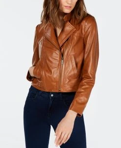 Michael Kors Leather Moto Jacket, Regular & Petite Sizes -Anne Klein Sales Store 13848223 fpx
