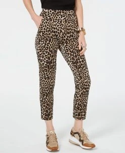 Michael Kors Women's Leopard Print Pull-On Pants, Regular & Petite Sizes