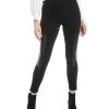 Bar III Faux-Leather-Patch Leggings, Created For Macy's