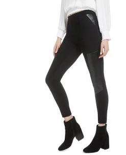 Bar III Faux-Leather-Patch Leggings, Created For Macy's -Anne Klein Sales Store 14361730 fpx