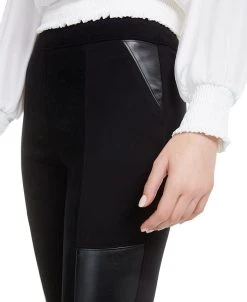 Bar III Faux-Leather-Patch Leggings, Created For Macy's -Anne Klein Sales Store 14361731 fpx