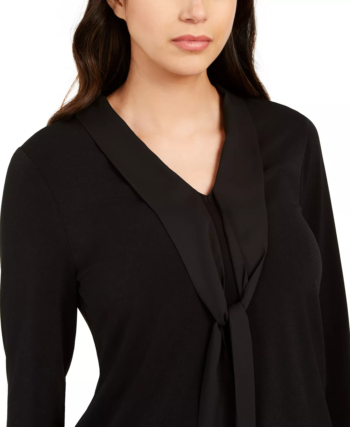 Charter Club Women's Tie Neck Top, Created For Macy's 5 Charter Club Women's Tie Neck Top, Created For Macy's - Image 5