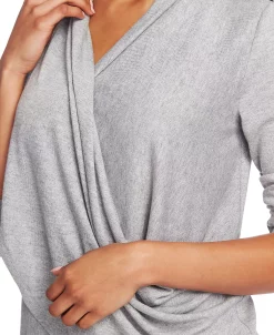 1.STATE Women’s Cross-Front Long Sleeve Cozy Knit Top -Anne Klein Sales Store 14633212 fpx