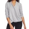 1.STATE Women’s Cross-Front Long Sleeve Cozy Knit Top