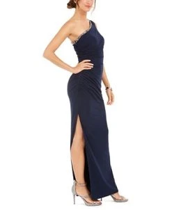 Adrianna Papell One-Shoulder Jersey Gown 7 Adrianna Papell One-Shoulder Jersey Gown -Anne Klein Sales Store 14716397 fpx