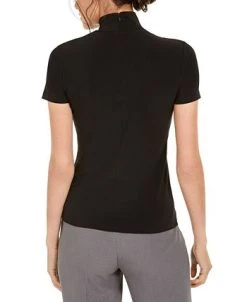 Anne Klein Short-Sleeve Mock-Neck Top -Anne Klein Sales Store 14738905 fpx
