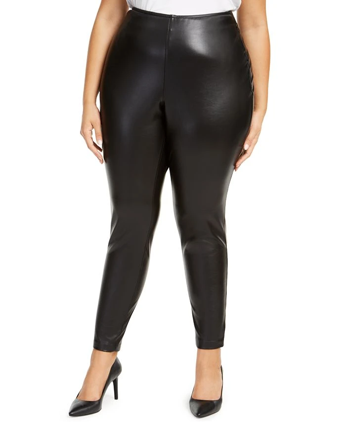 Vince Camuto Plus Size Faux-Leather Leggings 1 Vince Camuto Plus Size Faux-Leather Leggings