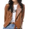 Michael Kors Leather Moto Jacket, Regular & Petite Sizes