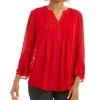 Charter Club Double-Ruffle Textured Pintuck Top, Created For Macy's