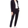 Bar III Collarless Blazer, Inverted-Pleat Top & Straight-Leg Pants, Created For Macy's