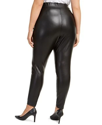 Vince Camuto Plus Size Faux-Leather Leggings 2 Vince Camuto Plus Size Faux-Leather Leggings - Image 2