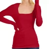 INC International Concepts Square-Neck Ribbed Top, Created For Macy's