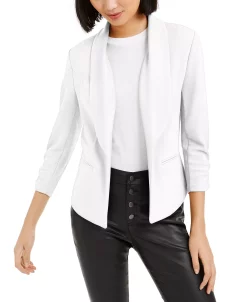 Bar III Knit-Crepe Ruched-Sleeve Blazer, Created For Macy's 16 Bar III Knit-Crepe Ruched-Sleeve Blazer, Created For Macy's -Anne Klein Sales Store 15766336 fpx
