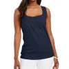 Karen Scott Quare-Neck Cotton Tank Top, Created For Macy's