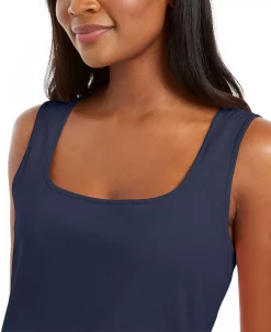 Karen Scott Quare-Neck Cotton Tank Top, Created For Macy's -Anne Klein Sales Store 16056462 fpx