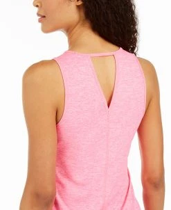 ID Ideology Women's Essentials Heathered Keyhole-Back Tank Top, Created For Macy's -Anne Klein Sales Store 16268536 fpx