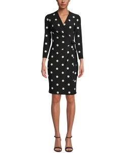 Anne Klein Nomad Printed Faux-Wrap Dress