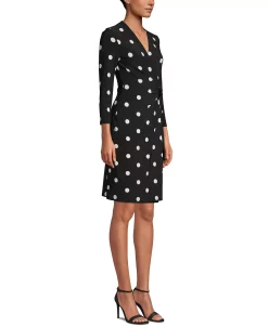 Anne Klein Nomad Printed Faux-Wrap Dress -Anne Klein Sales Store 16611045 fpx
