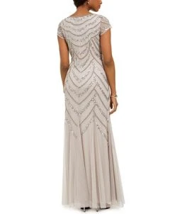 Adrianna Papell Embellished Godet-Inset Gown -Anne Klein Sales Store 16634628 fpx