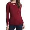 Vince Camuto Women's Sparkle Jersey Cutout Top