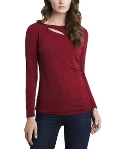 Vince Camuto Women's Sparkle Jersey Cutout Top