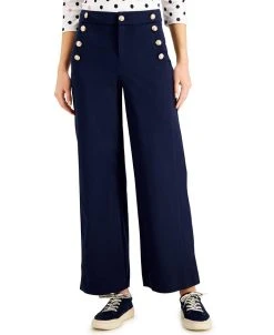 Charter Club Women's Wide-Leg Sailor Pants, Created For Macy's