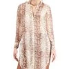 Bar III Snakeskin-Print Tunic Blouse, Created For Macy's