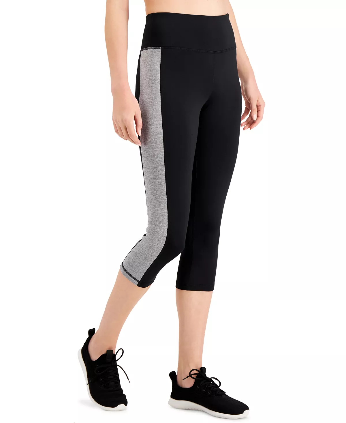 ID Ideology Women's Essentials Colorblocked Cropped Leggings, Created For Macy's 1 ID Ideology Women's Essentials Colorblocked Cropped Leggings, Created For Macy's