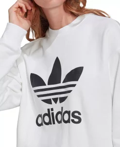 ADIDAS Women's Trefoil Crewneck Sweatshirt -Anne Klein Sales Store 18466878 fpx