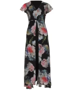 Adrianna Papell Floral Print Jumpsuit 6 Adrianna Papell Floral Print Jumpsuit -Anne Klein Sales Store 18578197 fpx