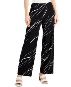 Alfani Women's Printed Wide-Leg Pants, Created For Macy's