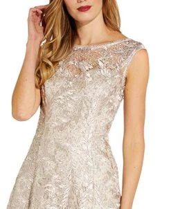 Adrianna Papell Embroidered A-Line Dress 8 Adrianna Papell Embroidered A-Line Dress -Anne Klein Sales Store 18890452 fpx