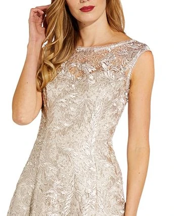 Adrianna Papell Embroidered A-Line Dress 3 Adrianna Papell Embroidered A-Line Dress - Image 3